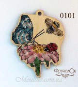 Набор для вышивки крестом Цветы на деревянной основе от ФрузелОК 101